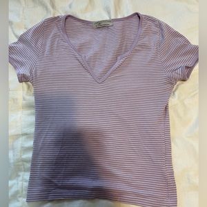 striped lilac urban outfitters tee